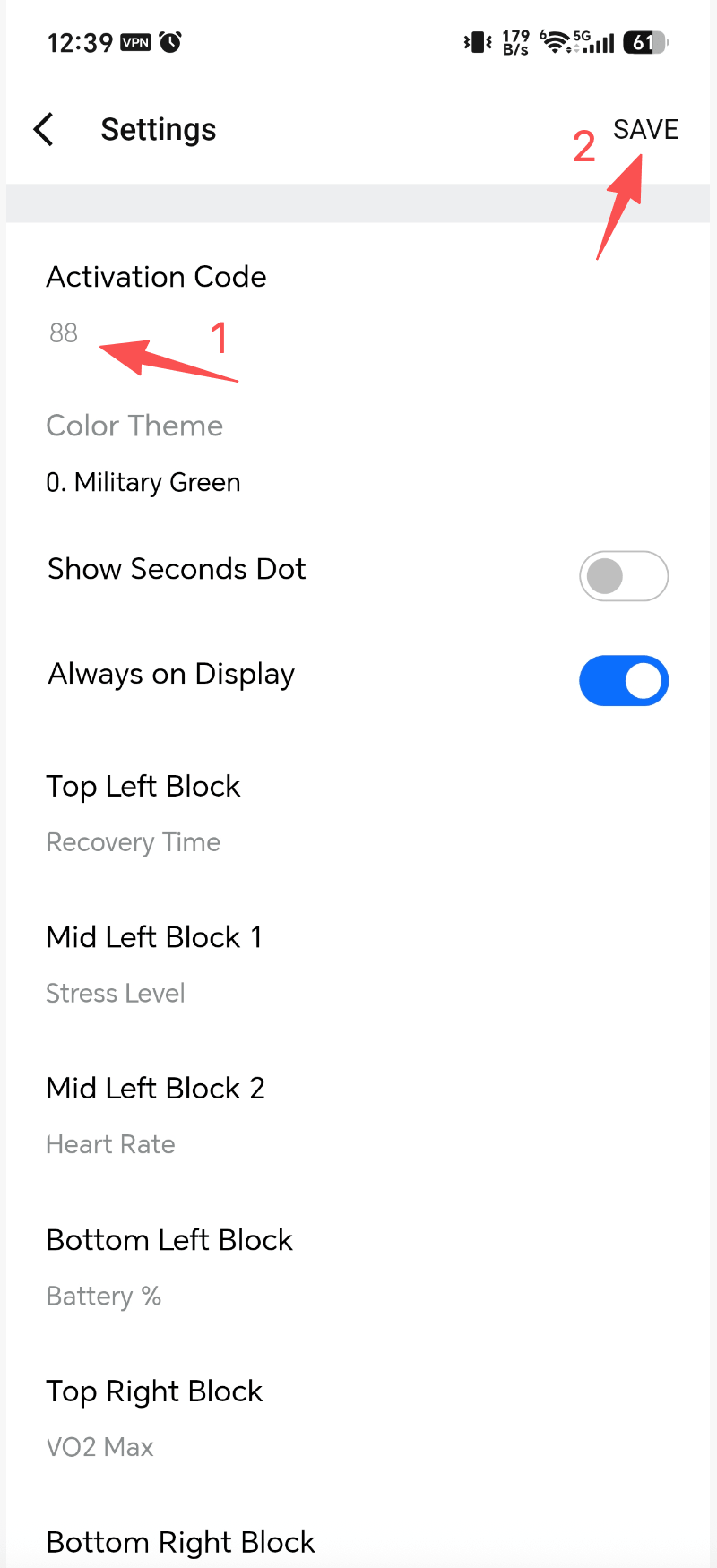 Enter 88 in Settings